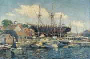 Clifford Warren Ashley A Whaleship on the Marine Railway at Fairhaven oil on canvas